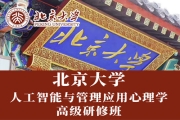 北京大学人工智能与管理应用心理学高级研修班