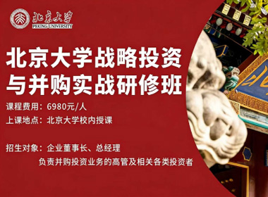 北京大学战略投资与并购实战研修班